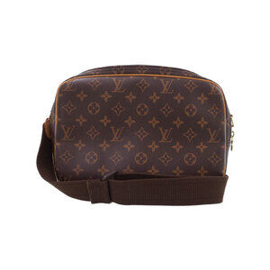 Louis Vuitton Shoulder Monogram Reporter Leather Brown Bag